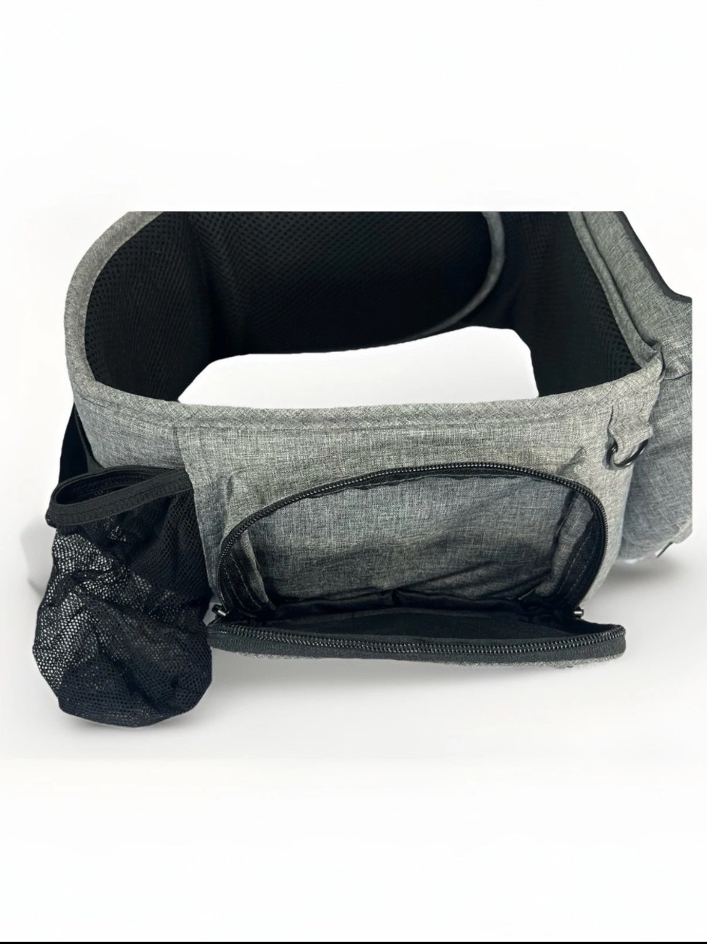 Tushbaby Hip Carrier - Grey Adjustable Quilted Padded Bottle Holder - Picture 10 of 16